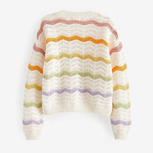 Load image into Gallery viewer, Rainbow Stripe Knitted Jumper (3-12yrs)
