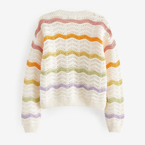 Rainbow Stripe Knitted Jumper (3-12yrs)