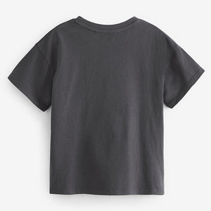 Charcoal Grey Sequin Star T-Shirt (3-12yrs)