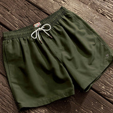 Load image into Gallery viewer, Khaki Green Palm Logo Essential Swim Shorts
