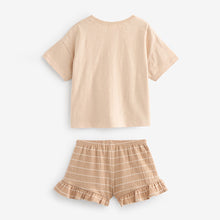 Load image into Gallery viewer, Pale Pink Ice Cream 100% Cotton Frill Short Set
