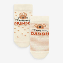 Load image into Gallery viewer, Neutral Baby Socks 2 Pack (0mths-2yrs)

