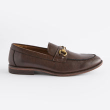 Load image into Gallery viewer, Brown Loafers With Snaffle Trim
