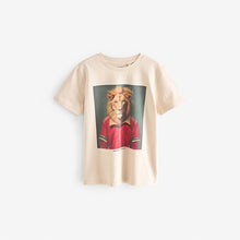 Load image into Gallery viewer, Stone Football Lion 100% Cotton Short Sleeve Graphic T-Shirt (3-12yrs)
