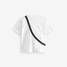 Load image into Gallery viewer, White Phone Bag Pocket Short Sleeve 100% Cotton T-Shirt (3-12yrs)
