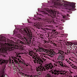 Plum Purple Thong Ultimate Comfort Lace Knickers