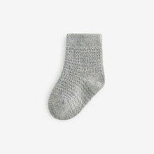 Load image into Gallery viewer, Blue/Grey 7 Pack Baby Socks (0mths-2yrs)
