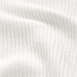 Ecru Relaxed Fit Ribbed V-Neck Knitted Jumper