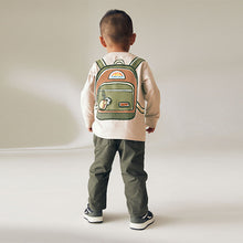 Load image into Gallery viewer, Natural 100% Cotton Long Sleeve Printed Backpack T-Shirt (3mths-6yrs)
