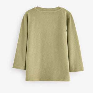 Green 100% Cotton Long Sleeve Character T-Shirt (3mths-6yrs)