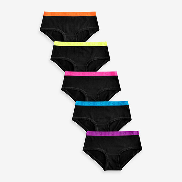 Black Hipster Briefs 5 Pack (2-12yrs)