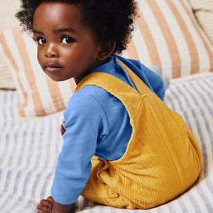 Bright Transport Corduroy 100% Cotton Baby Dungarees and Bodysuit Set (0mths-18mths)