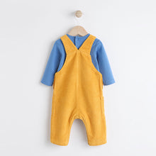 Load image into Gallery viewer, Bright Transport Corduroy 100% Cotton Baby Dungarees and Bodysuit Set (0mths-18mths)
