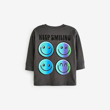 Load image into Gallery viewer, Grey 100% Cotton Long Sleeve Character T-Shirt (3mths-6yrs)
