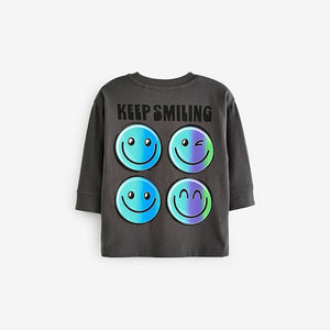 Grey 100% Cotton Long Sleeve Character T-Shirt (3mths-6yrs)