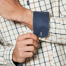Load image into Gallery viewer, Ecru Cream Tattersall Check Regular Fit Easy Iron Button Down Oxford Shirt
