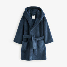 Load image into Gallery viewer, Navy Blue Fleece Robe (1.5-16yrs)
