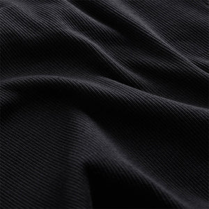 Black Long Sleeve Collared Zip Top