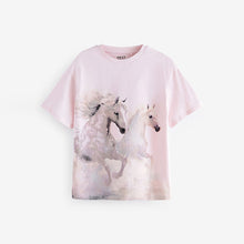 Load image into Gallery viewer, Pink/Lilac Oversized Graphic Print T-Shirt (3-12yrs)
