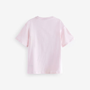 Pink/Lilac Oversized Graphic Print T-Shirt (3-12yrs)