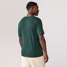 Load image into Gallery viewer, Green Pine Regular Fit Essential Crew Neck Cotton T-Shirt
