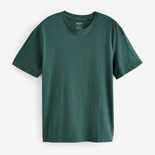 Load image into Gallery viewer, Green Pine Regular Fit Essential Crew Neck Cotton T-Shirt
