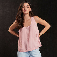 Load image into Gallery viewer, Pink Sleeveless Scoop Cami Top
