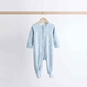 Blue Baby Sleepsuits 3 Pack (0-18mths)