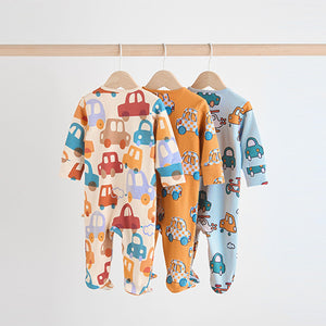 Bright Baby 2 Way Zip Sleepsuits 3 Pack