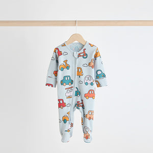 Bright Baby 2 Way Zip Sleepsuits 3 Pack