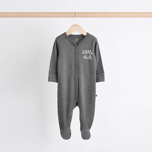 Bear Checkerboard Baby Sleepsuits 3 Pack