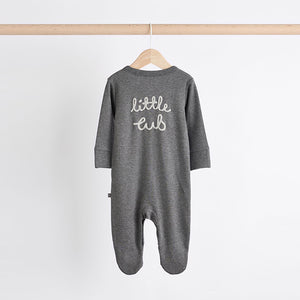 Bear Checkerboard Baby Sleepsuits 3 Pack