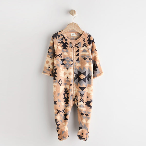 Neutral Baby Zip Fleece Sleepsuit