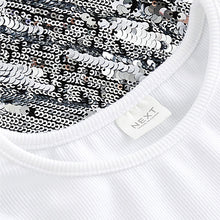 Load image into Gallery viewer, Silver Sequin Slip Dress and T-Shirt Set (3-12yrs)
