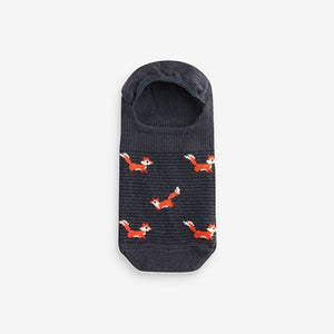 Autumn Animals Invisible Socks 5 Pack