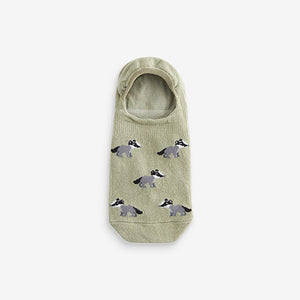 Autumn Animals Invisible Socks 5 Pack