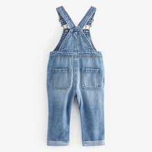 Load image into Gallery viewer, Light Blue 100% Cotton Denim Dungarees (3mths-5-6yrs)
