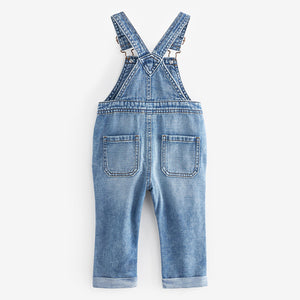 Light Blue 100% Cotton Denim Dungarees (3mths-5-6yrs)