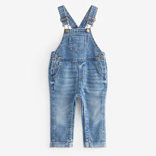 Load image into Gallery viewer, Light Blue 100% Cotton Denim Dungarees (3mths-5-6yrs)
