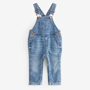 Light Blue 100% Cotton Denim Dungarees (3mths-5-6yrs)