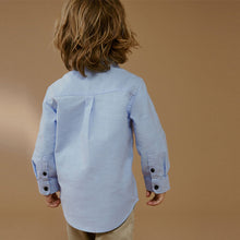 Load image into Gallery viewer, Blue Long Sleeve Oxford Shirt (3mths-5-6yrs)
