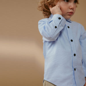 Blue Long Sleeve Oxford Shirt (3mths-5-6yrs)