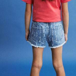 Destroy Regular Length Frayed Edge Shorts (3-12yrs)