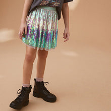 Load image into Gallery viewer, Green Sequin Skirt
