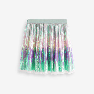 Green Sequin Skirt