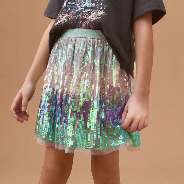 Green Sequin Skirt