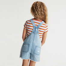 Load image into Gallery viewer, Light Blue Denim Short Dungaree (3-12yrs)
