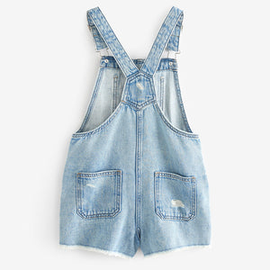 Light Blue Denim Short Dungaree (3-12yrs)