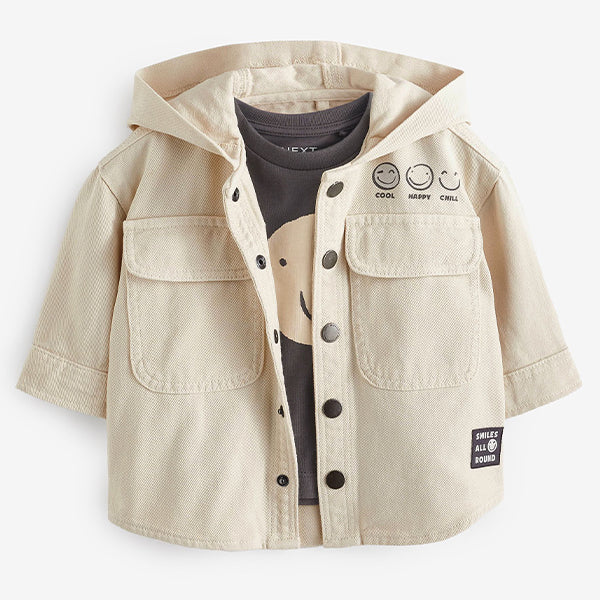 Ecru Cream Ecru Denim Shacket (3mths-5-6yrs)