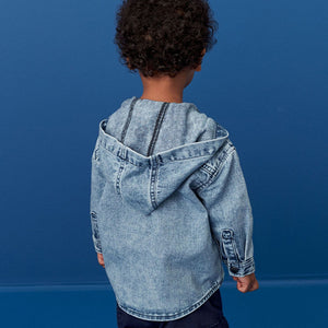 Blue 100% Cotton Denim Shacket (3mths-5-6yrs)